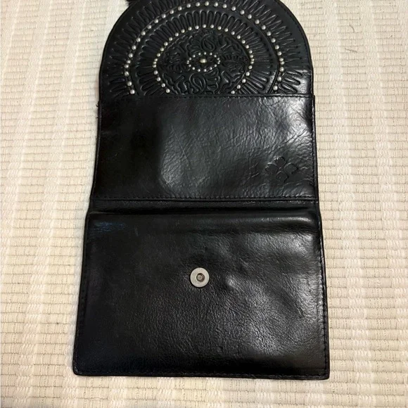 Patricia Nash Black Leather Wallet with Tassel - Picture 3 of 3